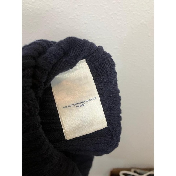 Vintage Lands End Navy‎ Blue Cable Knit Sweater Women's Size 1X - Picture 5 of 6